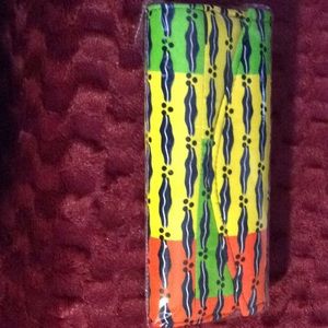 New, medium Authentic African print clutch